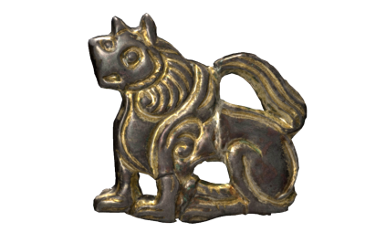 Бляха-накладка с изображением фантастического хищника